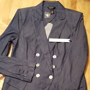 WhiteHouseBlackMarket NWT Chambray Trophy JktWms M